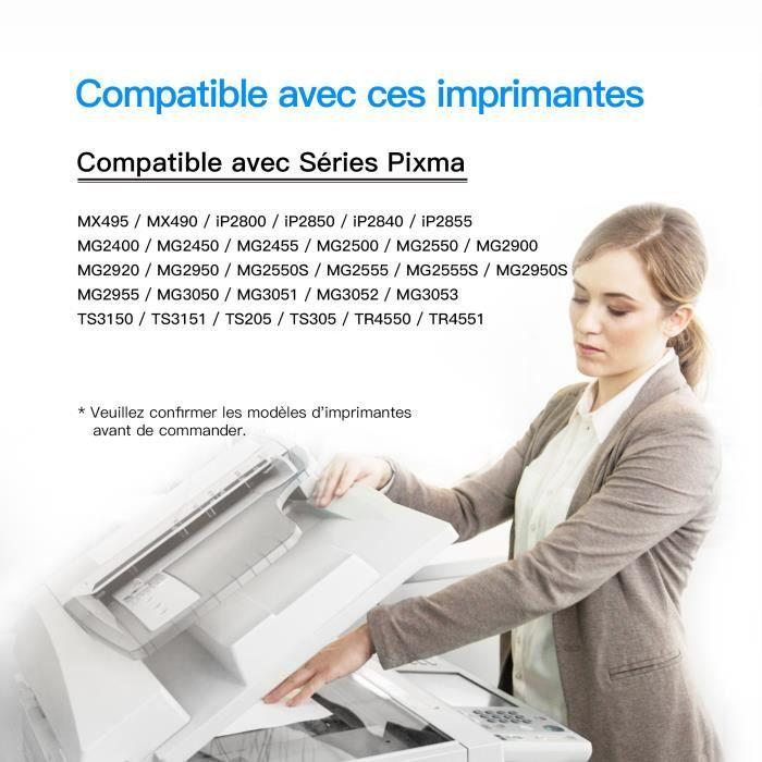 545 546XL Cartouches d'encre Remanufacturées LXTEK 2Pack Compatible canon PG-545/CL-546XL Compatible canon Pixma MX495 MX490 iP2800
