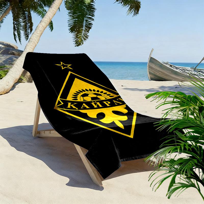 Kairat Almaty 2D Flat Print Beach Towel, Large Soft Quick Dry Towel for Beach Camping Swimming