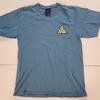 HUF Worldwide Pushing Daisies Triple Triangle T Shirt Mens M Blue Skate Graphic Unisex T-Shirt