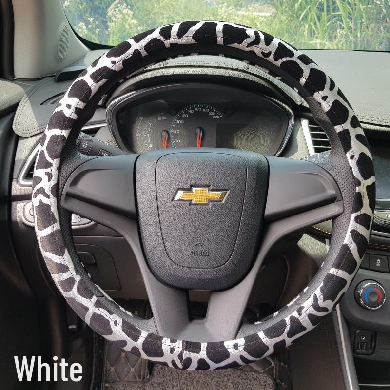 Leopard Print Car Steering Wheel Cover - Fashionable, Sporty, All-Season Interior Accessory