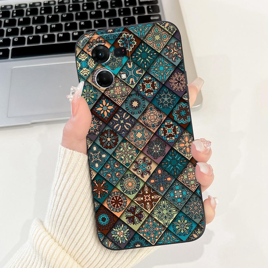 For Oppo F21 Pro 4G Case Reno7 4G CPH2363 Stylish Candy Painted Cover Soft TPU Phone Case For Oppo Reno8 Reno 7 F21Pro 4G Fundas