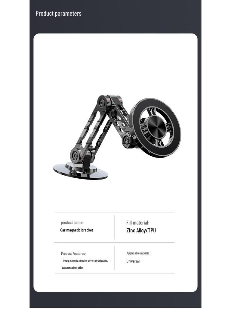 Telescopic Magnetic Car Phone Holder with Nano Adhesive for Dashboard