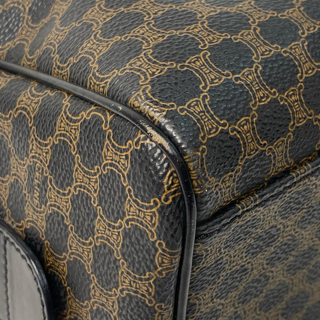 Gebrauchte CELINE Boston Tasche schwarz/braunes Leder Damen