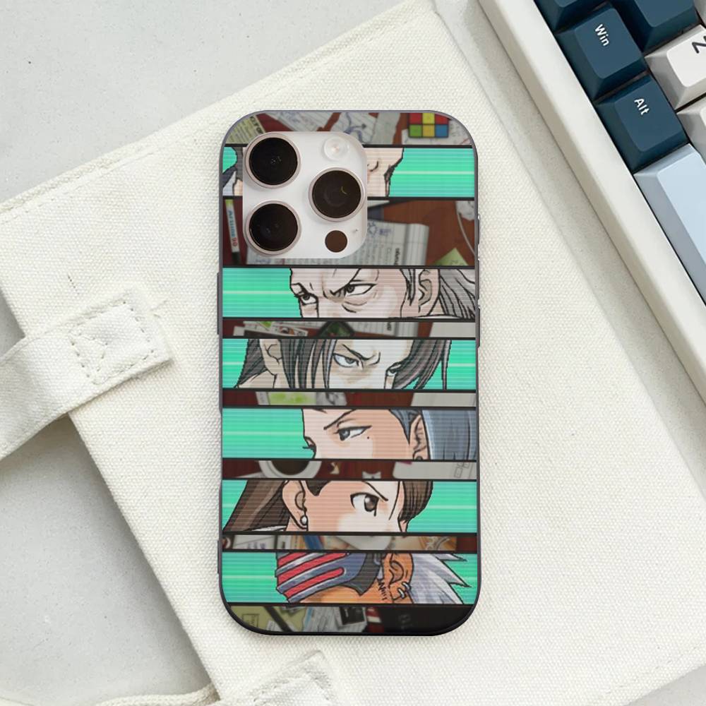 

Classic Game Ace Attorney Phone Case For IPhone 16 15 17 Pro 11 12 13 14 Pro Max Plus Soft Ripple Silicone Cover Shell iPhone 16