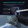 AsiaHorse PCIE GPU 16AWG PC Power Adapter Extension GPU 12VHPWR Power Sleeved Cable to GPU RTX Snow White 5.0 Cable, Extension, 16-Pin (12+4) 38-Pin