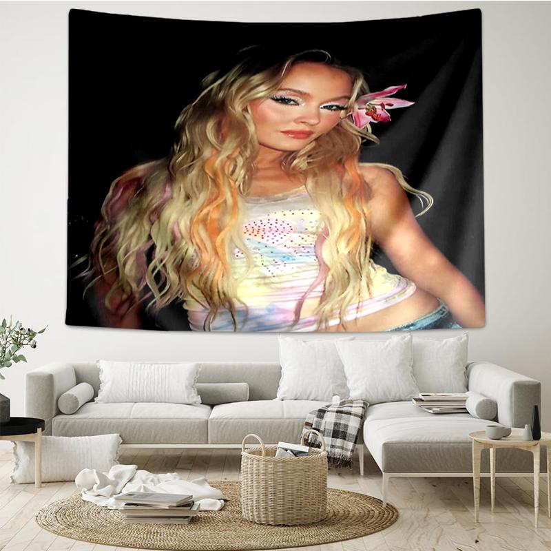 Zara Larsson Print Tapestry, Backdrop, Easy Setup, Ideal for Bedroom, Office & Living Room, with Aesthetic Wall Hanging Decor.