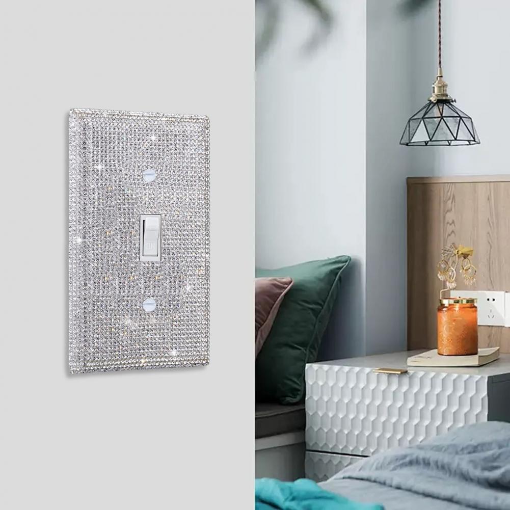 Bathroom Switch Plate Elegant Single Toggle Light Switch Plates for Home Office Decor Set of 2 Decorative Outlet Covers for Room