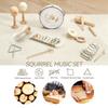 Montessori Wooden Toy Multicolor Xylophone Bell Beads Drum Column Musical Instrument Toy Kid Educational Musical Instrument Gift