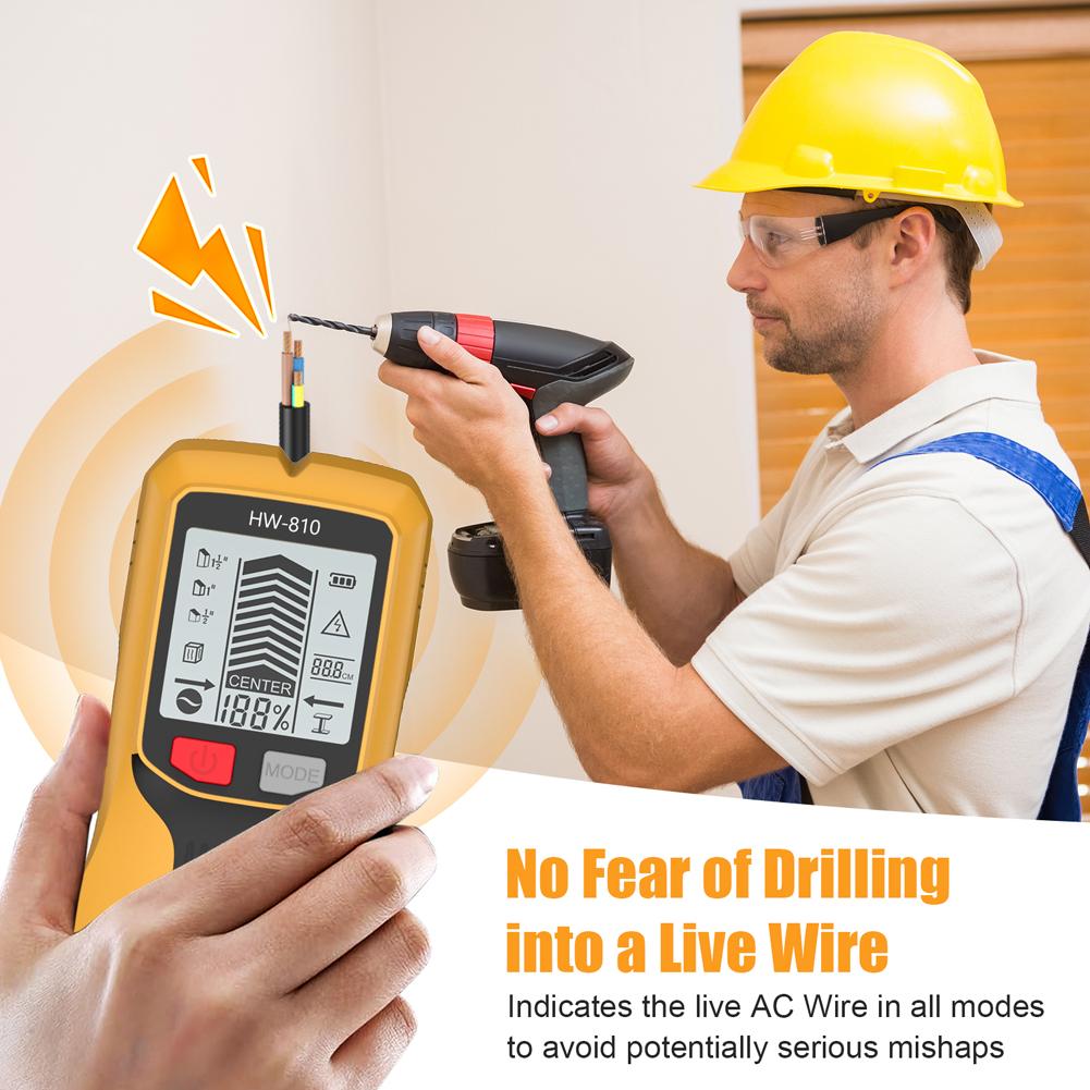 6 in 1 Smart Stud Finder Wall Scanner Stud Finder Wall Detector Stud Finder Tool for Wood Magnetic Metal AC Wire Finding
