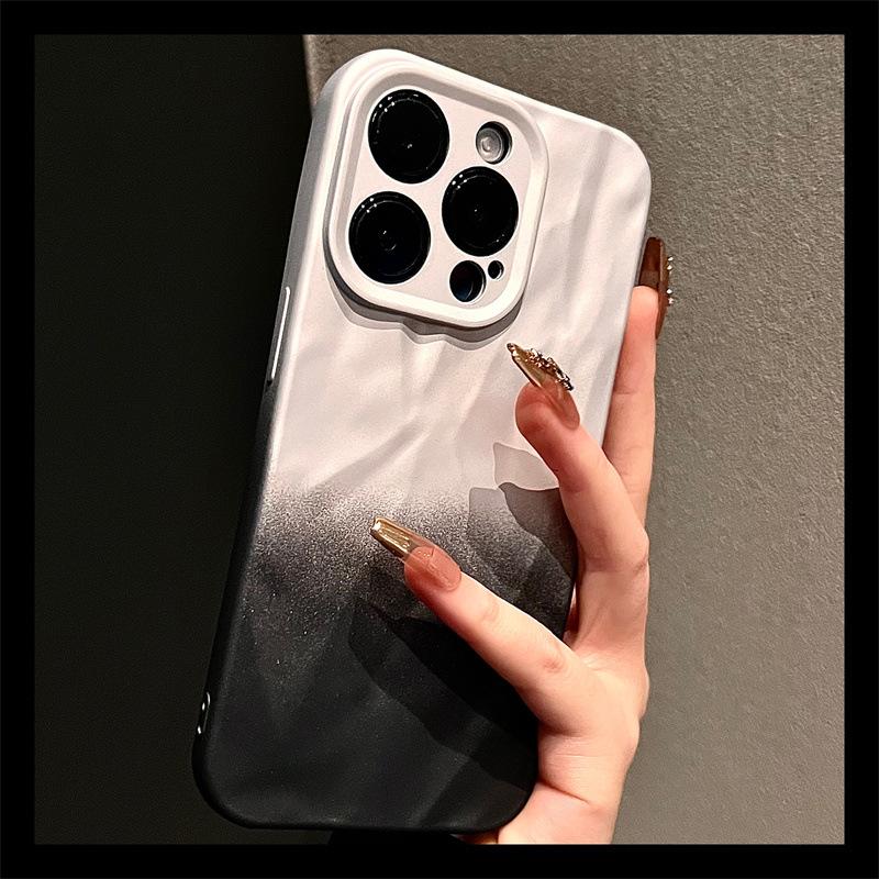 

Frosty Wind Suitable for Apple 15 Mobile Phone Case IPhone 14 Promax Wrinkles 13 Personality 12 Soft Shell 16 Niche iPhone15