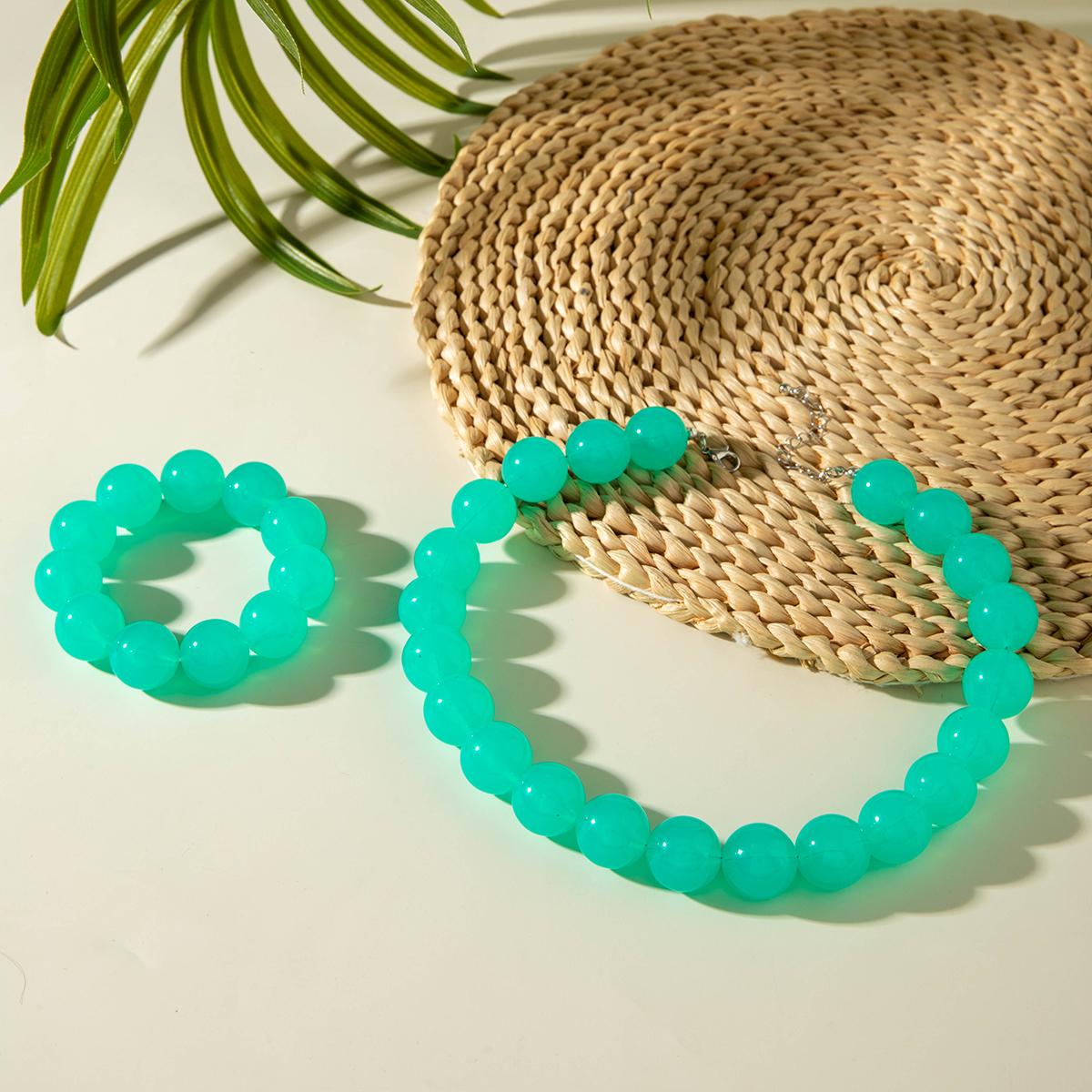 

Летние новые желейные прозрачные акриловые бусины женские аксессуары наборы маленькие свежие морские каникулы цвета допамин стиль