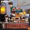 New Keeppley Building Blocks Detective Conan Series Coffee Shop Assembly 5-Piece Set Model Collection Accessories Toys Gifts