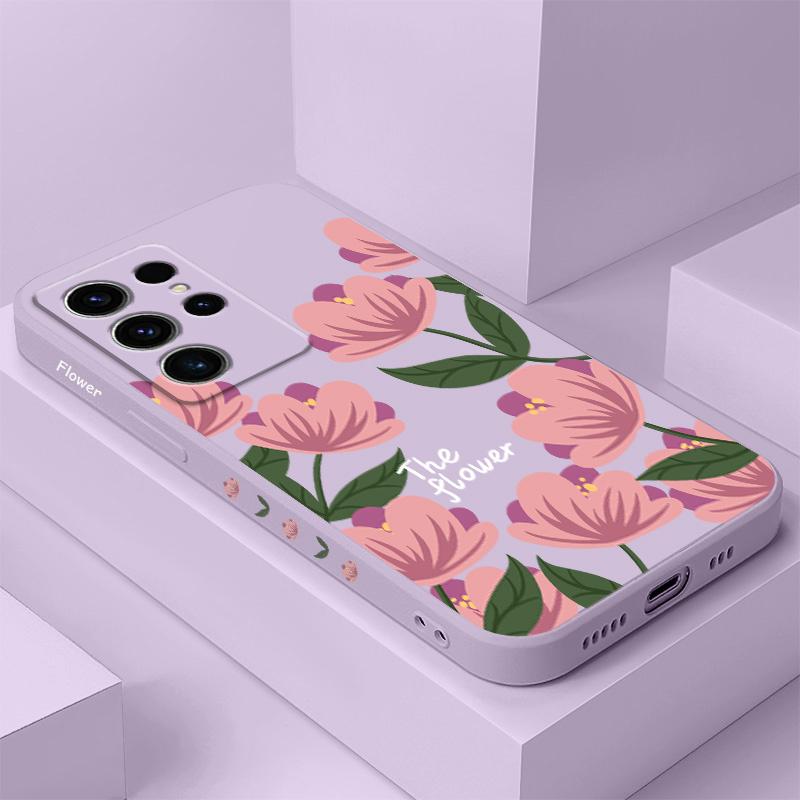 Pink Primrose Phone Case For Samsung Galaxy S25 FE S24 S23 S22 S21 S20 S10 S10E Ultra Plus FE Note 20 Ultra Plus Cover