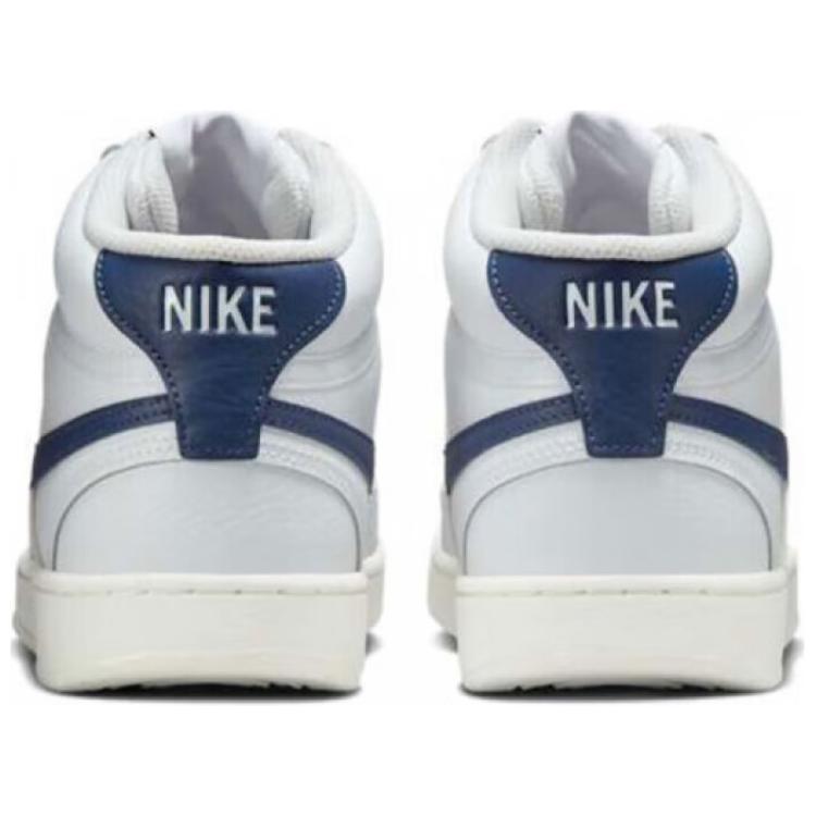 Nike Court Vision Comfortable Versatile Low-Top Slip-Resistant Durable Mid-Top Skate Shoes Women Sneakers White Blue CD5436-109