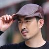 Men Leather Beret Cap Elderly Progressive Cap Newsboy Caps for Men Peaked Cap Driver Ivy Hat