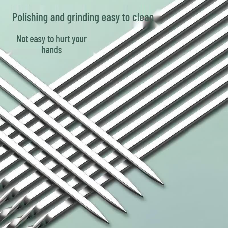 Stainless Steel Flat BBQ Skewers