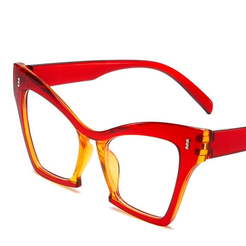 Big Cat Eye Computer Glasses Frame Women Men Anti Blue Light Square Eyewear Blocking Glasses Optical Spectacle Eyeglasses