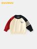 DUUDUU 2025 New Korean Style Baby Boys' Knit Sweater - Autumn/Winter Base Layer