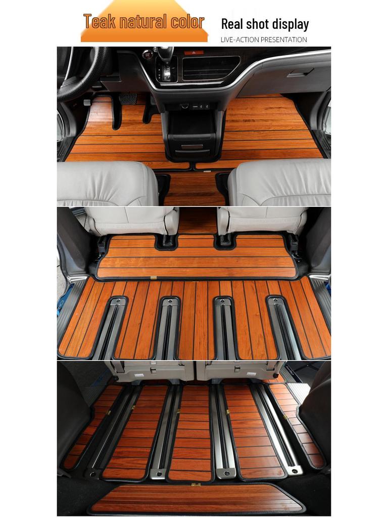 Solid Wood Floor Mats for 2022 Honda Odyssey Elysion 7-Seater, Fully Enclosed