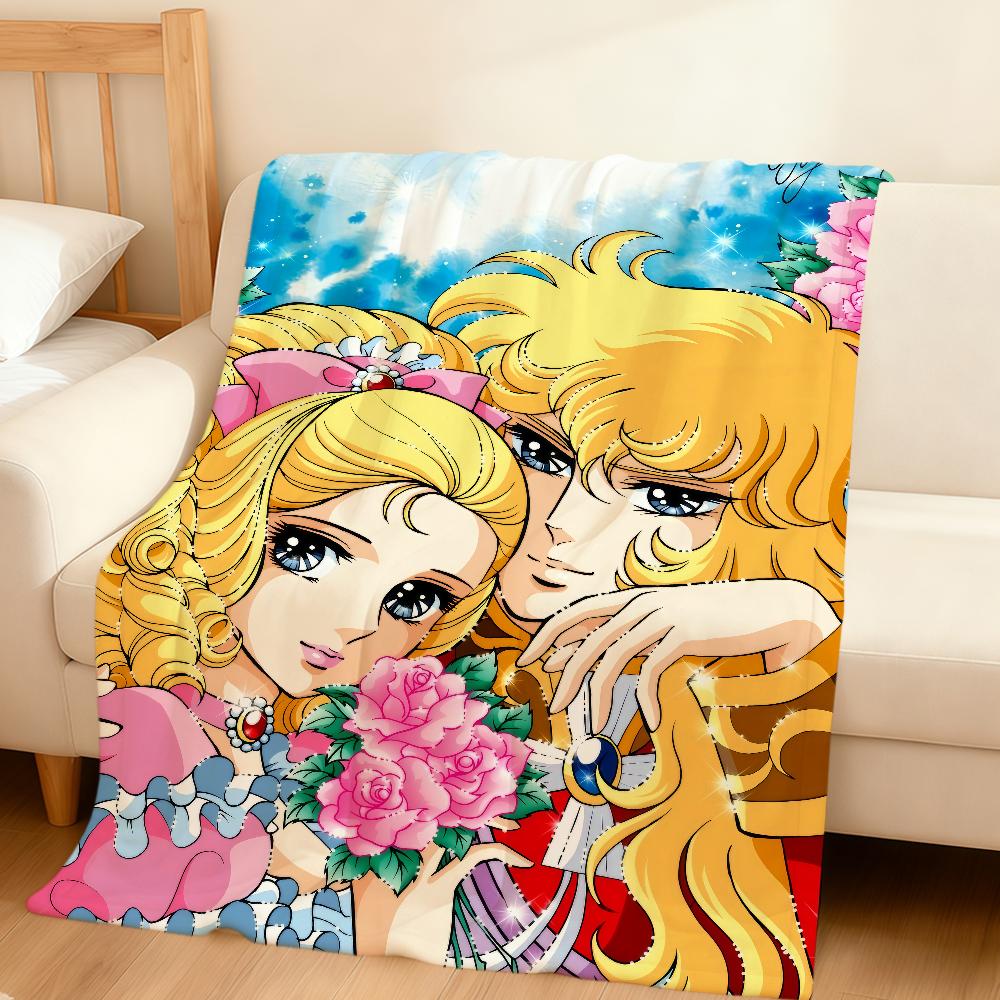 anime Rose of Versailles Lady Oscar Flannel soft warm plush blanket sofa living room pet hogar bedroom gift home Car portable