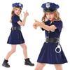 Authentic Police Cosplay Costume Set for Police Officer Halloween Police Policewoman e0177 [monoii] 7-Piece Kids, Costume, Kids' Uniform, Girls'