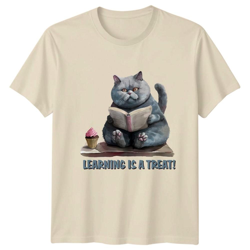 Learning Is A Treat TShirt Reading Cats 2026 Birthday Gift For Him And Her