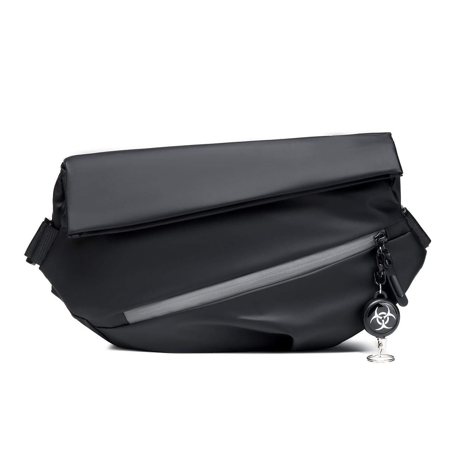 

Новая водоотталкивающая PU сумка-слинг Slazenger со светоотражающими элементами 3M, сумка-мессенджер для велоспорта, среднего размера, унисекс, черно-серая, SLA1773 30.0*14.0*20.1CM