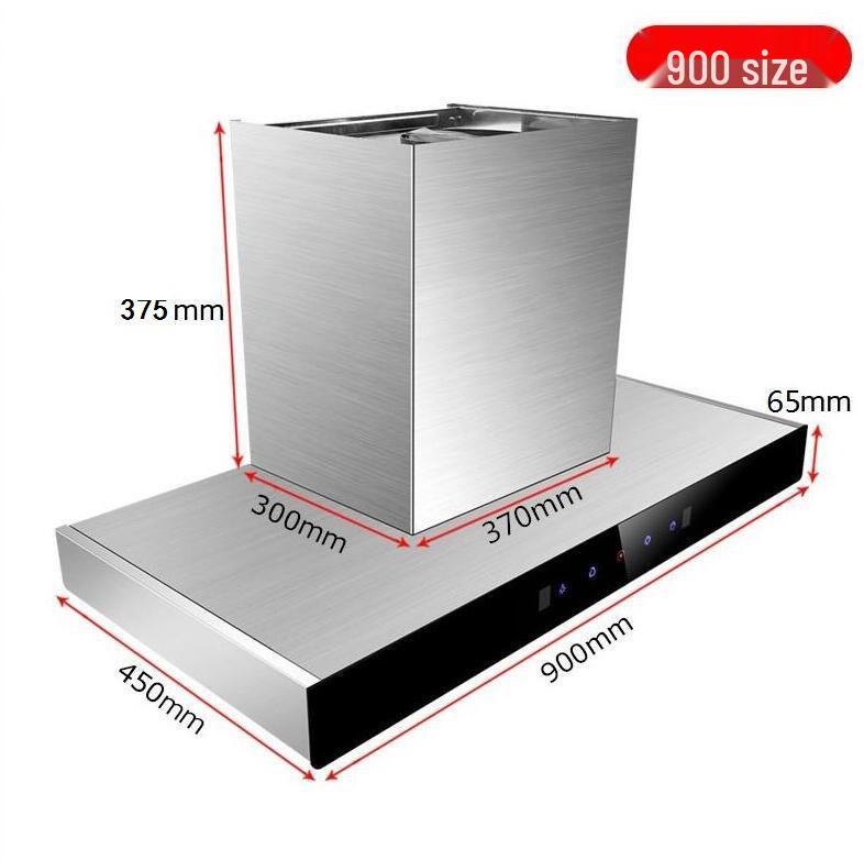 Compact 750mm Stainless Steel Range Hood & Gas Stove Set with Top-Mounted Large Suction Power for Small Kitchens.