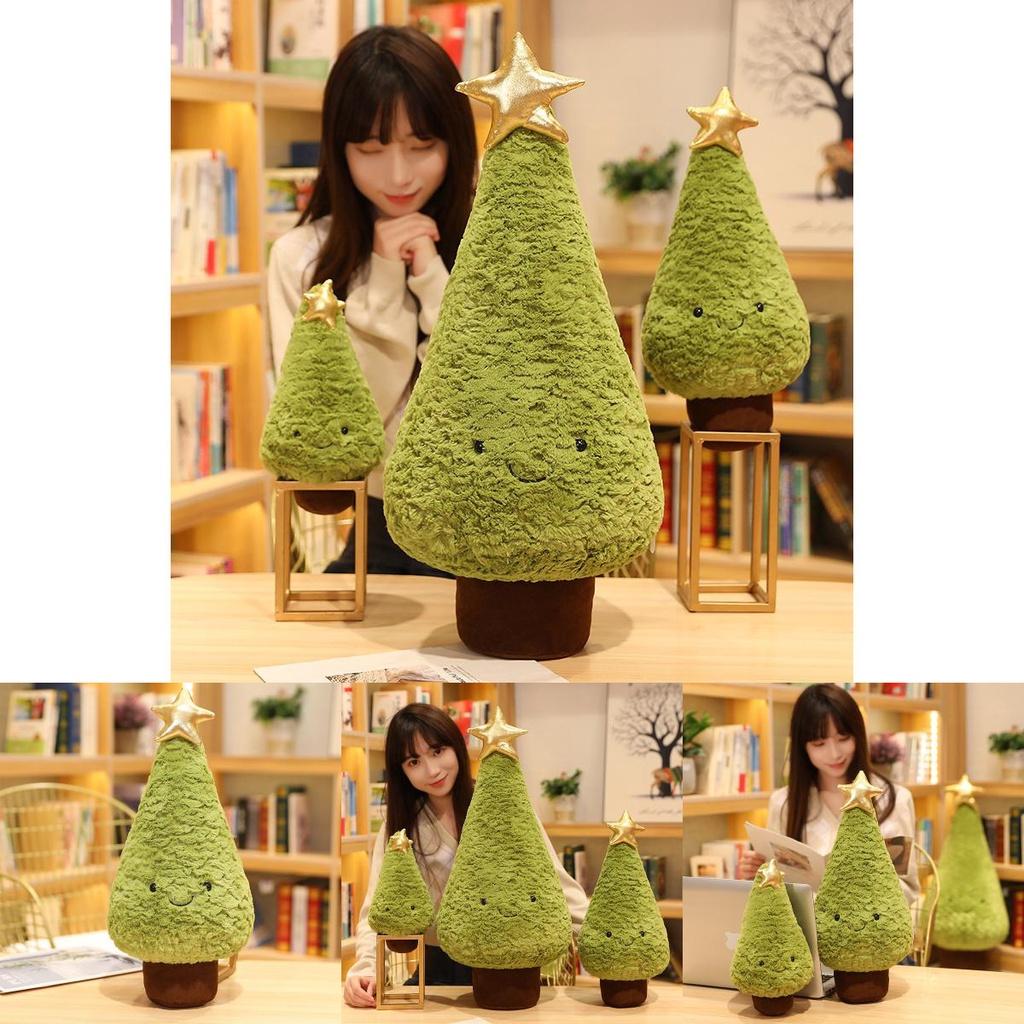 Adorabile Albero di Natale Peluche Morbido Cuscino Bambola Dormiente Ripiena Decorazione