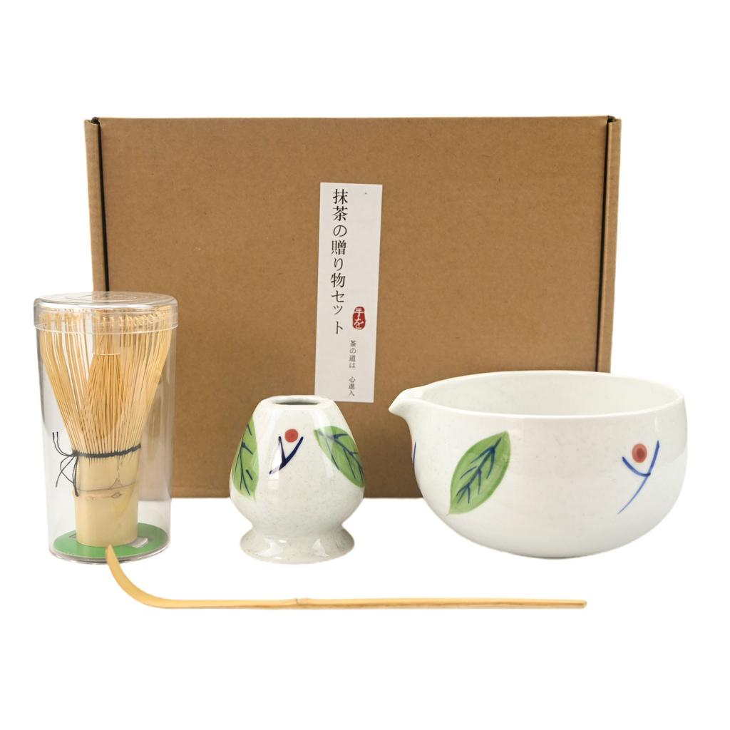 4pcs/set Easy To Clean Matcha Tea Set With Tool Rack, Including Bowl, Whisk, Spoon, Great Gift For Ceremony, Traditional Japanes