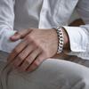 Men' Silver Bracelet SOLID 7mm 925 SILVER Bracelet Armor Gift
