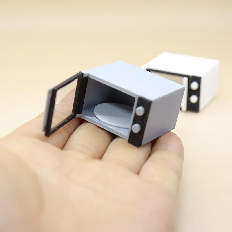 1Pcs Dollhouse Miniature Microwave Oven Simulation Kitchen Appliance Model Decor Toy Doll House Accessories