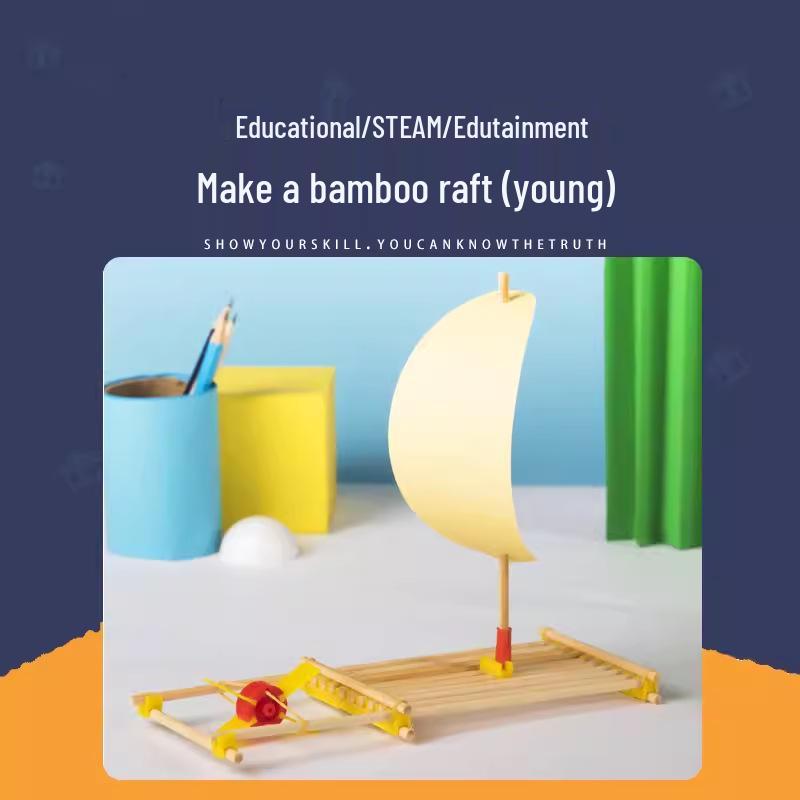 DIY Bamboo Raft Science Kit: Student Buoyancy Experiment Other