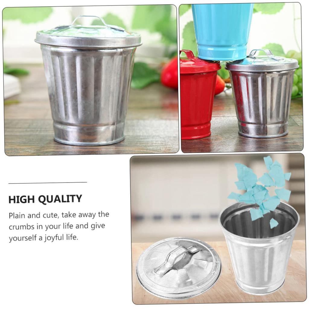 1pc Mini Trash Can Office Desktop Garbage Bin Small Trash Can Dog Poop Trash Can for Outdoors Bathroom Rubbish Can Bedroom Garbage Can Car Trash Can