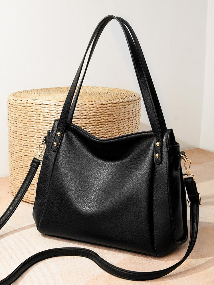 

Большая мягкая сумка-портсигар женская сумка большой вместимости Niche Design сумка-мессенджер на плечо Прямые поставки чёрный