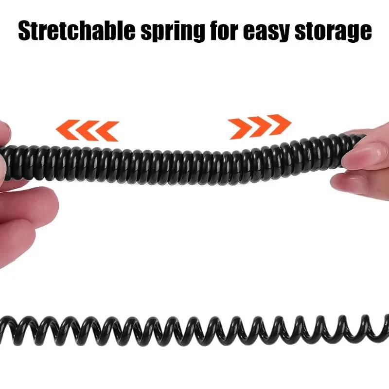 Type-C To Type-C Fast Charging Cable PD 120W 6A Spring Coiled Extendable Type C Cord Car Phone Charging Cable For iPhone Samsung