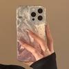 Suitable for Gradient Powder Ins Polka Dot Feather Yarn 16 Apple 17pro Max Mobile Phone Case Iphone14 Hard 12 Anti-fall High-quality Mobile Phone Case