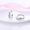 925 Silver Earrings Shining Zircon Cherry Rainbow Flower Mushroom Iris Flower Hoop Earring for Women Party Jewelry Gift