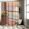 Elegantní sprchový závěs do okna při západu slunce Inspirovaný přírodou Domov Moderní umělecký design Vodotěsný Polyester Ekologická tkanina