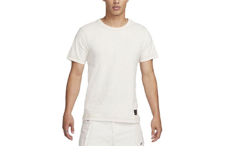 

Nike T Shirts Men s White Crew Neck Moderate Straight Fit FN2646-030 XXL