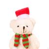 Christmas Plush Toy Bear Stuffed Animal 5.31inch Holiday Decoration Handmade for Valentine's