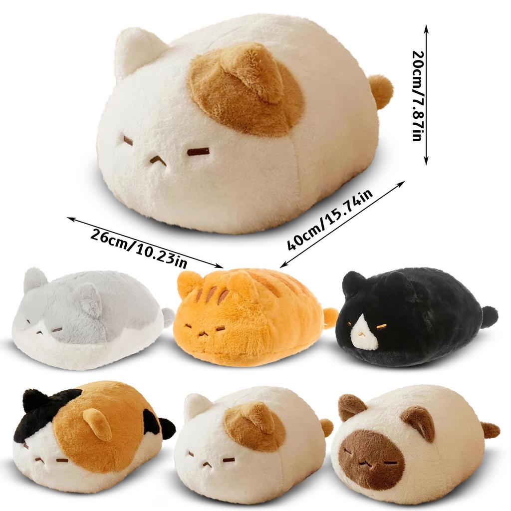 45cm Plush Toy Soft Stuffed Animal Cat Shape Decorative Pillow Toy Suitable for Home Office and Travel Use