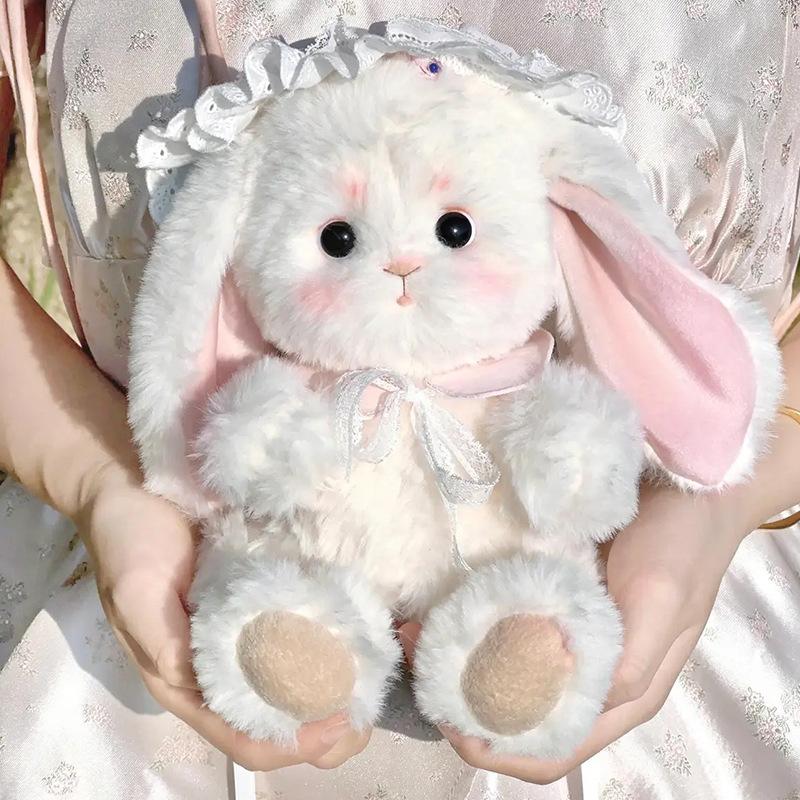 Handmade DIY Lilian Looping Ears Rabbit Plush Doll Plush Doll Homemade Material Pack Cute Bunny Doll