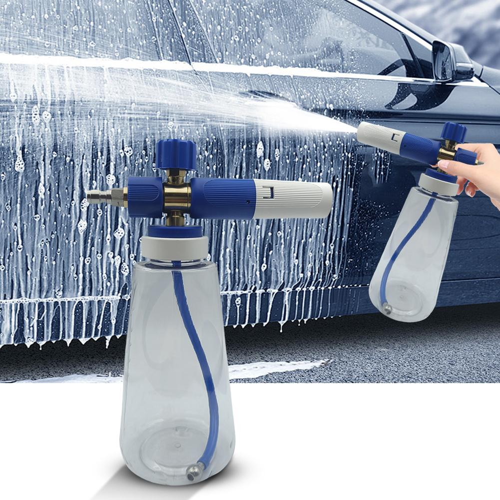 1L High-Pressure Foam Lance 1/4 Quick Connect Car Foam Sprayer Water Gun Adjustable Air Pressure Washer Gun Car Wash Accessories