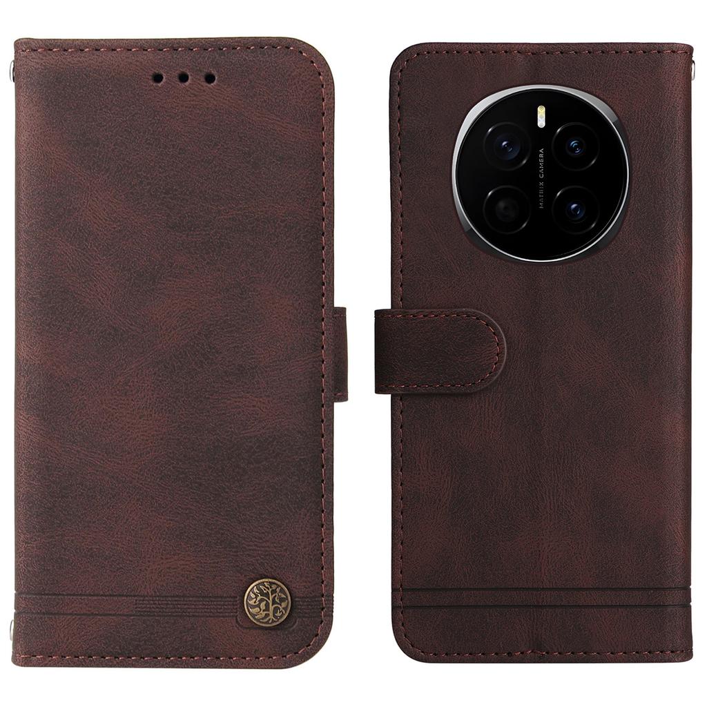 For Honor Magic7 5G Leather Wallet Cases Skin Touch Phone Cover Stand with Strap