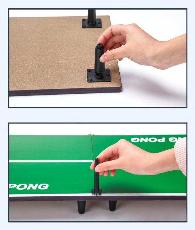 Mini Table Tennis Home Includes and Set, Wooden, Use, Children's, Rackets, Balls, Table, Net.