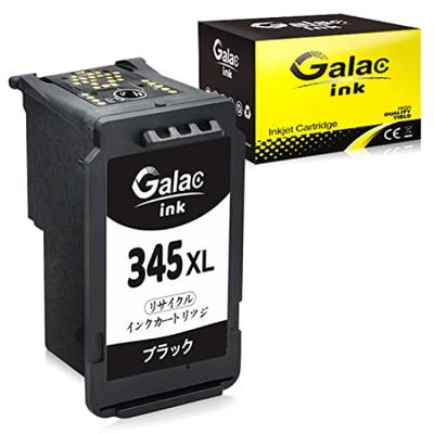 Galac Ink Repasovaná inkoustová kazeta Canon BC345XL se zobrazením zbývající hladiny inkoustu pro tiskárny PIXMA a TS3330 (1 Cartridge) (BC-345XL Černá,