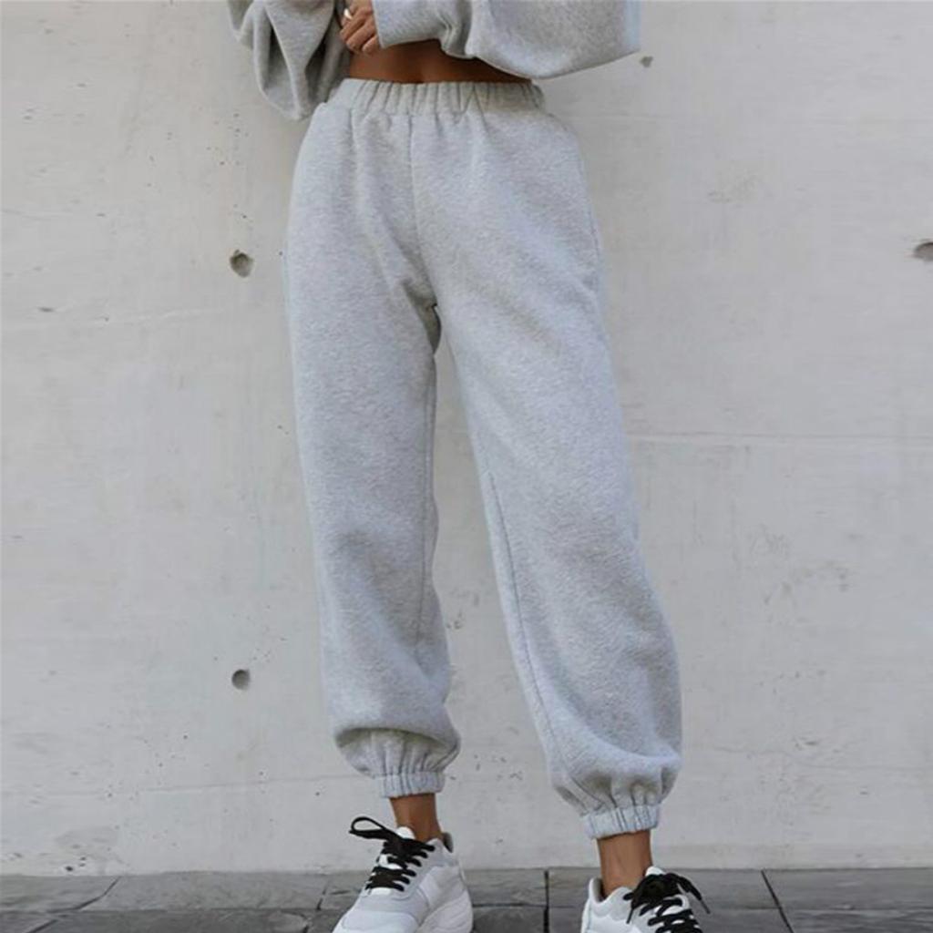 Dame Casual Ensfarge Langermet hettegenser Bukser Genser Sportsdrakt