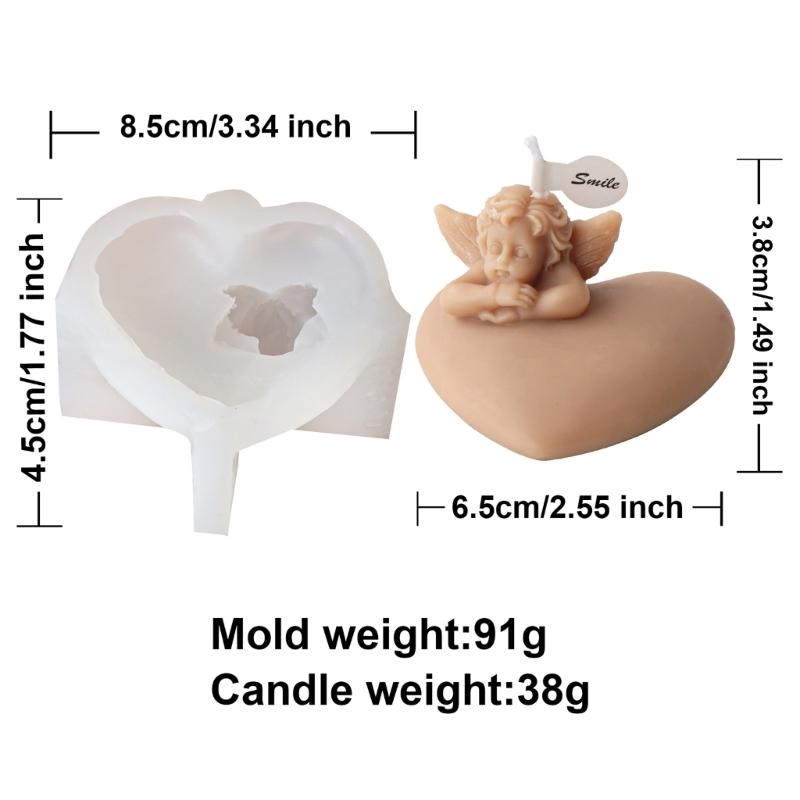 Angel Statue Candle Mold for Making Aromatherapy Candle Soap Fondant Baking Chocolate Molds DIY Craft Gypsum Ornaments