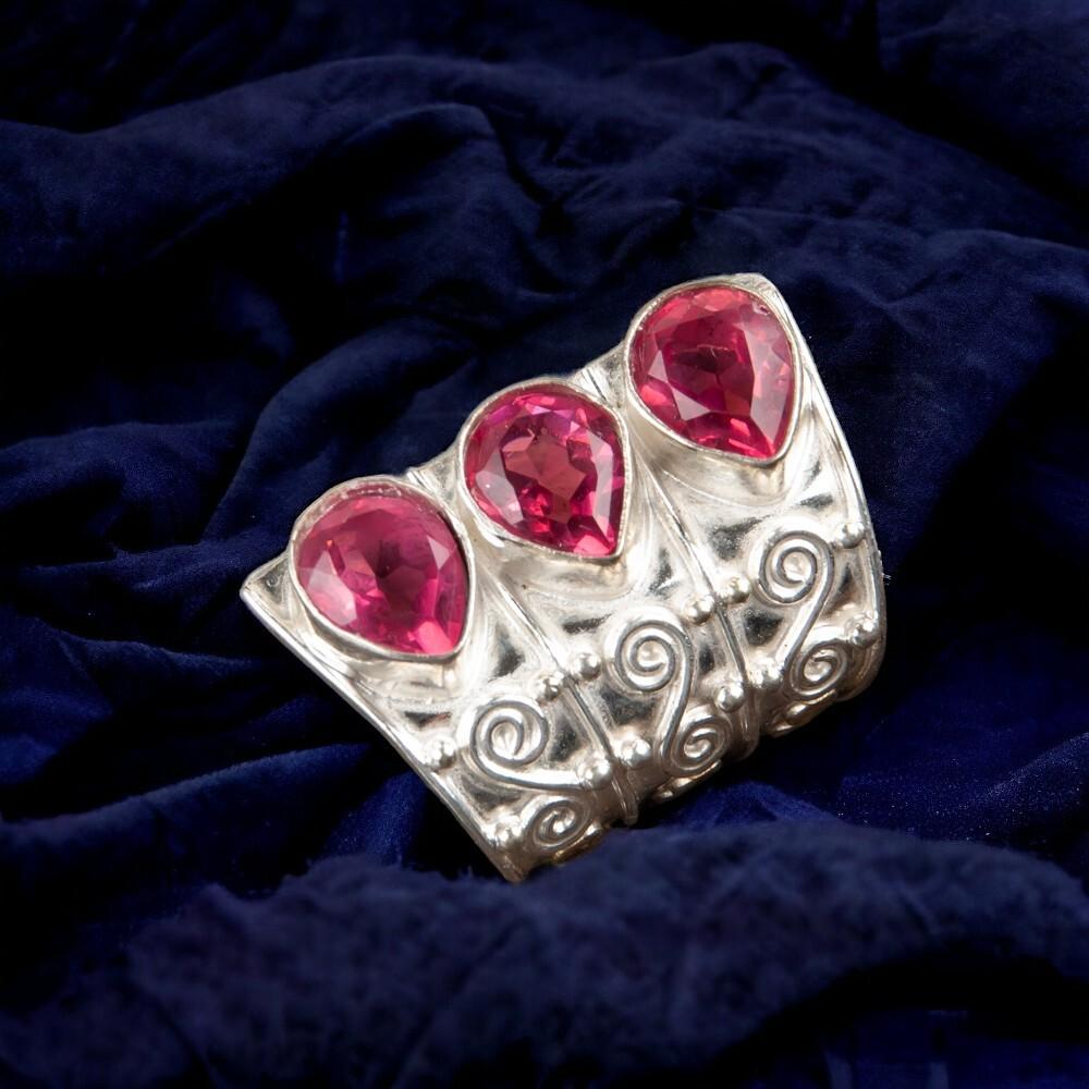 Pink Tourmaline Gemstone 925 Sterling Silver Jewelry Handmade Ring Gift For Her RR-20-8